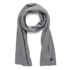 ALL SAINTS Mens Gray Rib Knit Scarf NEW